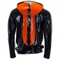 Preview: Latex Kapuzenpullover GAMER Laser Edition schwarz orange